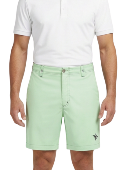 Starboard Shorts mint green by White Water Life with belt loops, front pockets, leg logo on Tampa Home & Garden Store