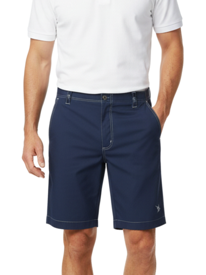 Starboard Shorts navy by White Water Life with contrast stitching and belt loops on Tampa Home & Garden Store