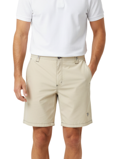 Starboard Shorts beige by White Water Life with belt loops and front pockets on Tampa Home & Garden Store