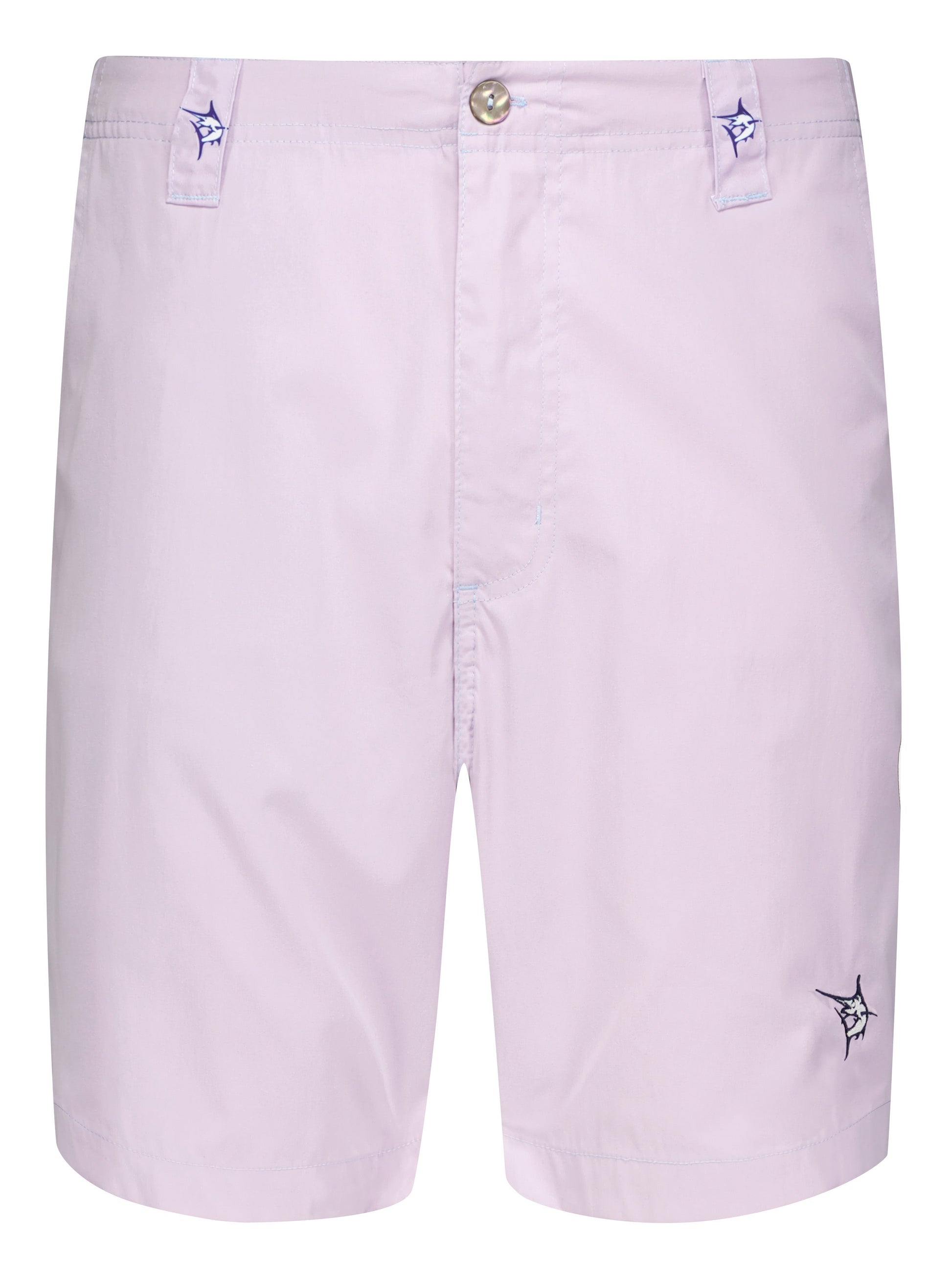 Starboard Shorts pastel lavender by White Water Life with logo belt loops on Tampa Home & Garden Store