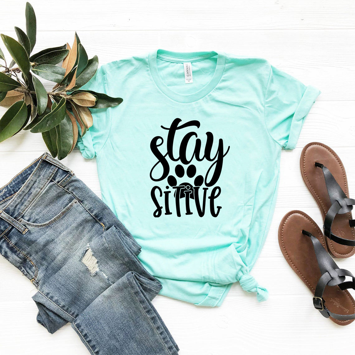 Stay Paw Sitive T-Shirt - Tampa Home & Garden Store