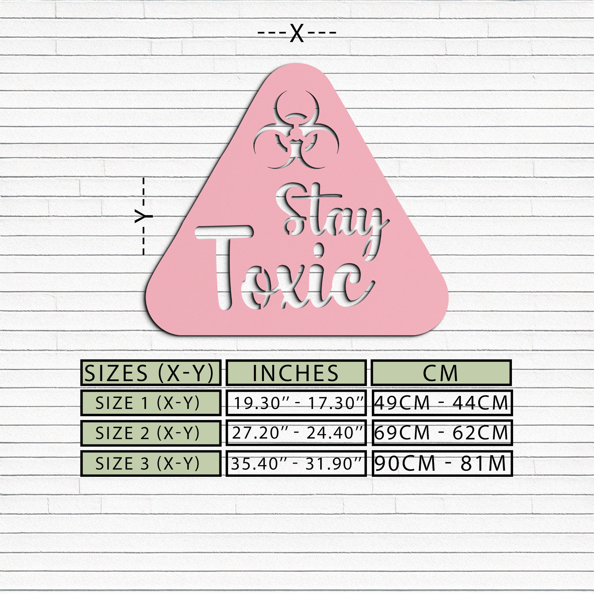 Stay Toxic Warning Sign Metal Wall Art – Bold Caution Style Decor - KAFGP109 - Tampa Home & Garden Store