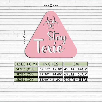 Stay Toxic Warning Sign Metal Wall Art – Bold Caution Style Decor - KAFGP109 - Tampa Home & Garden Store
