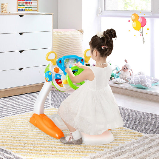 Kids Steering Wheel Pretend Play Toy Set with Lights and Sounds - Tampa Home & Garden Store