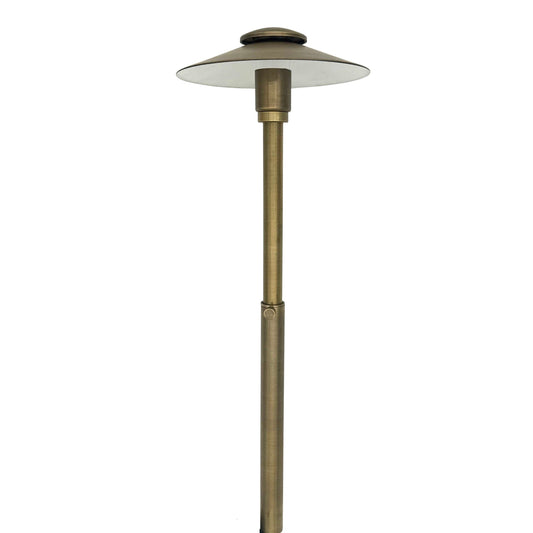 Stelvio Antique Brass Adjustable Path Light Low Voltage Outdoor Lighting - Tampa soil911.com