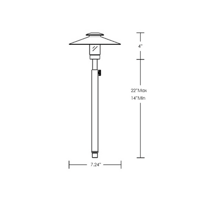 Stelvio Antique Brass Adjustable Path Light Low Voltage Outdoor Lighting - Tampa Home & Garden Store