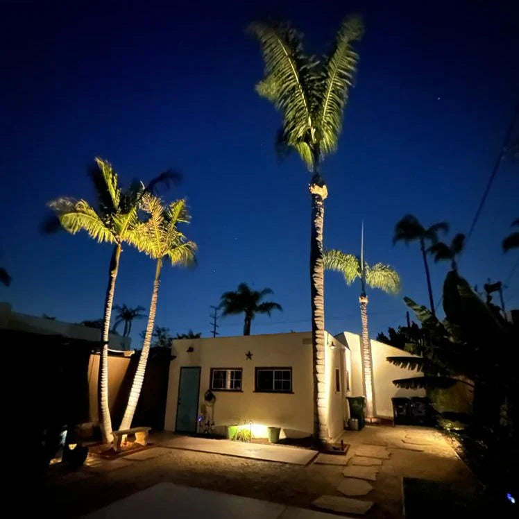 Stelvio Antique Brass Spotlight Low Voltage Outdoor Lighting - Tampa Home & Garden Store