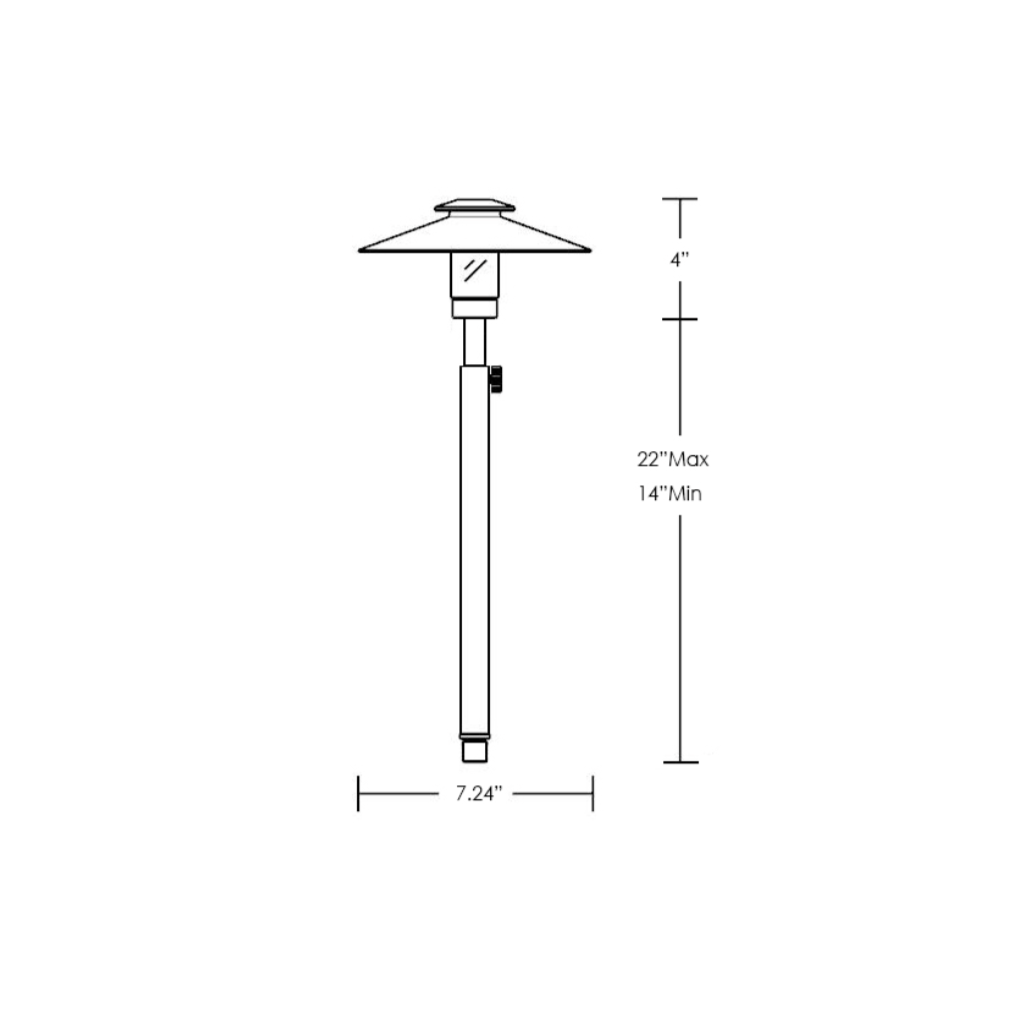 Stelvio Black Brass Adjustable Path Light Low Voltage Outdoor Lighting - Tampa Home & Garden Store