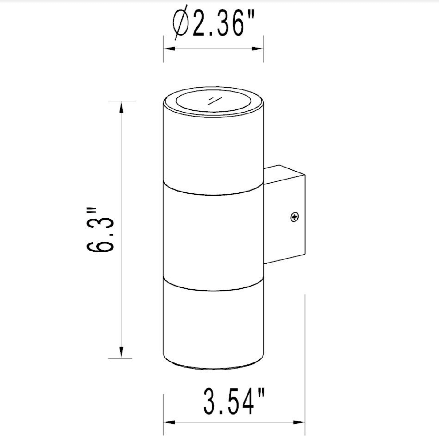 Stelvio Sconce White Finish Up/Down Light Low Voltage Outdoor Lighting - Tampa Home & Garden Store