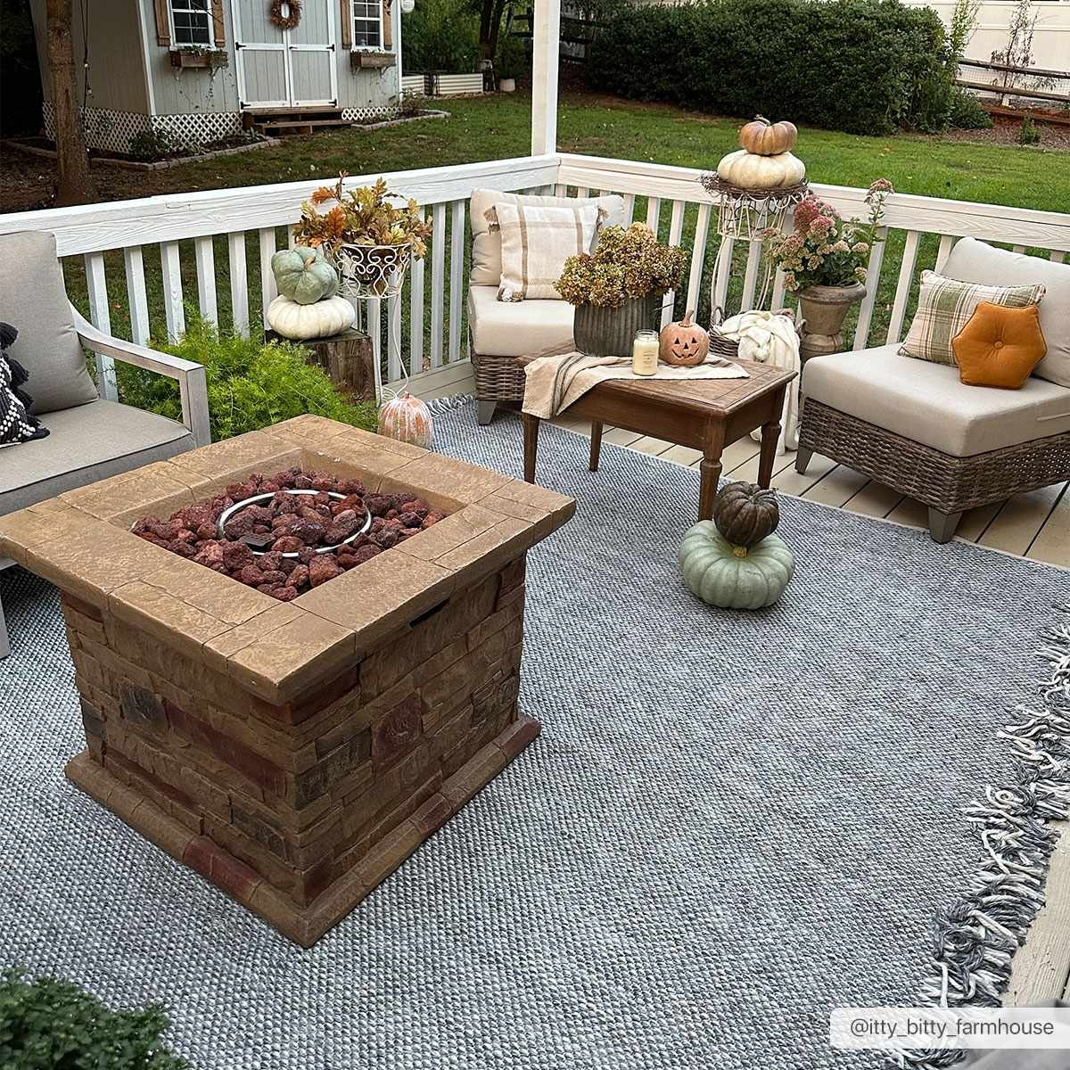 Stenhousemuir Luxe Handmade Rug, blue-gray outdoor rug by Boutique Rugs on Tampa Home & Garden Store