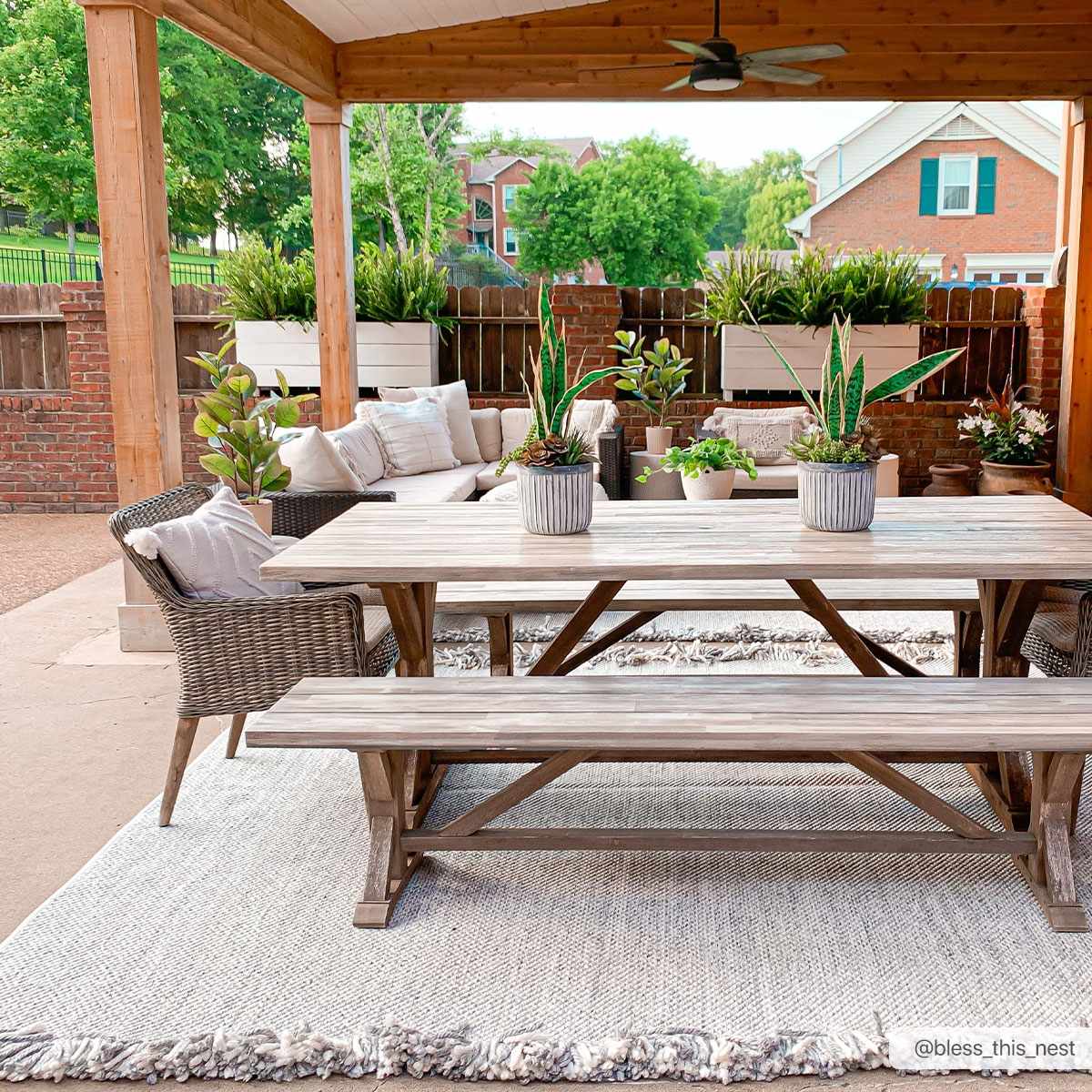 Stenhousemuir Luxe Handmade Rug in light gray with fringed edges, Boutique Rugs on Tampa Home & Garden Store
