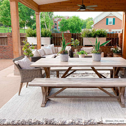 Stenhousemuir Luxe Handmade Rug in light gray with fringed edges, Boutique Rugs on Tampa Home & Garden Store