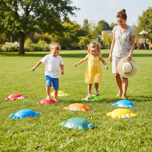 Stepping Stones for Kids 9 Pieces Non-Slip Toddler Stepping Stones Balance Sensory Toys-Multicolor - Tampa Home & Garden Store