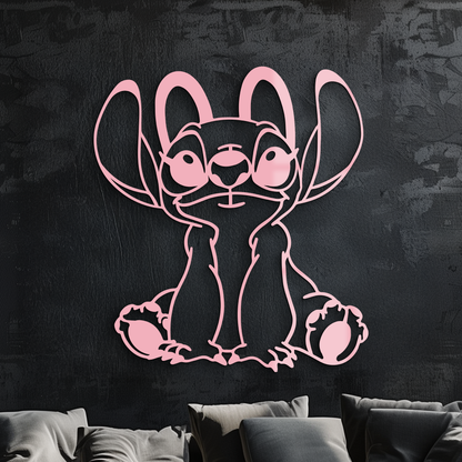 Stitch Silhouette Metal Wall Art – Cute Cartoon Character Design - KAFGP067 - Tampa Home & Garden Store