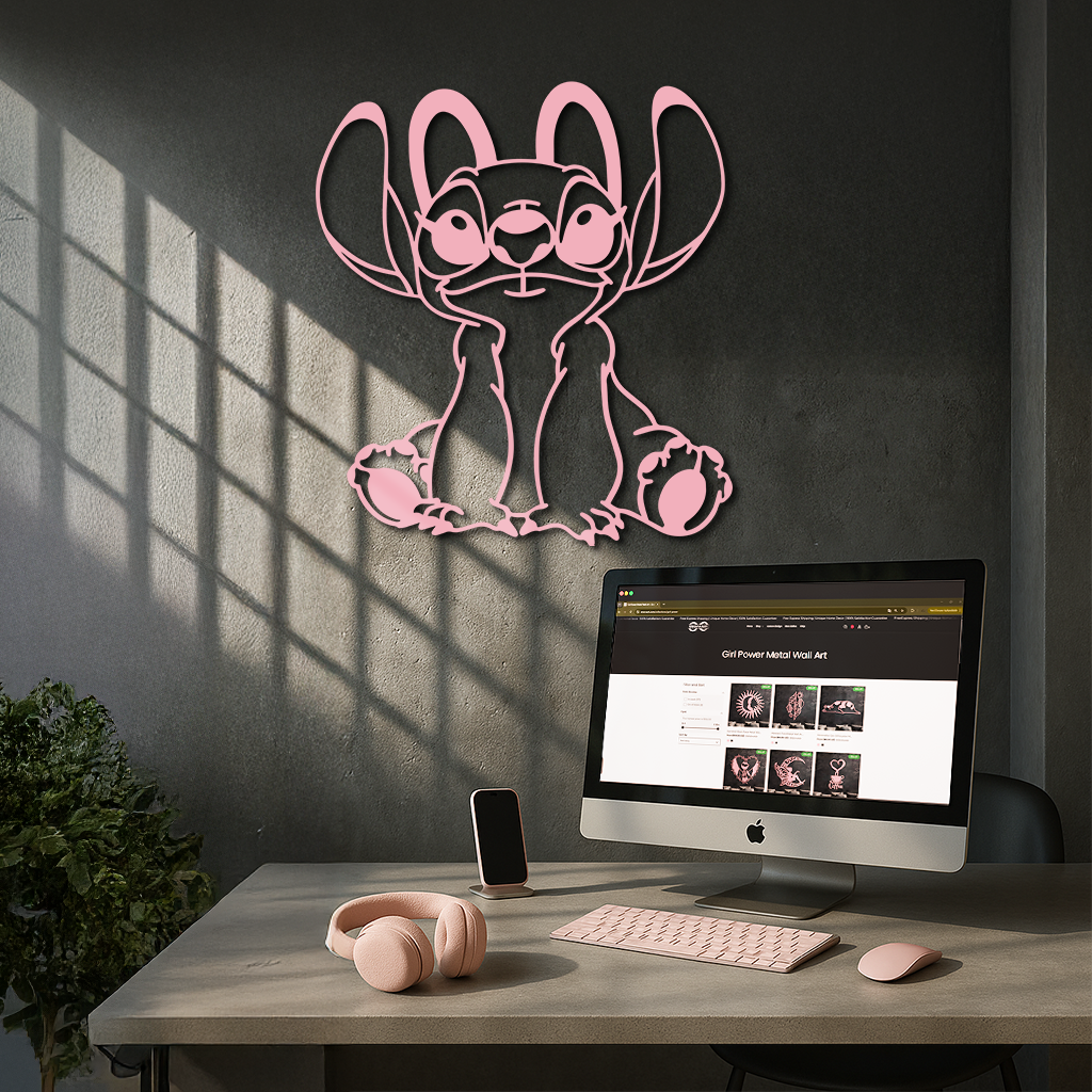 Stitch Silhouette Metal Wall Art – Cute Cartoon Character Design - KAFGP067 - Tampa Home & Garden Store