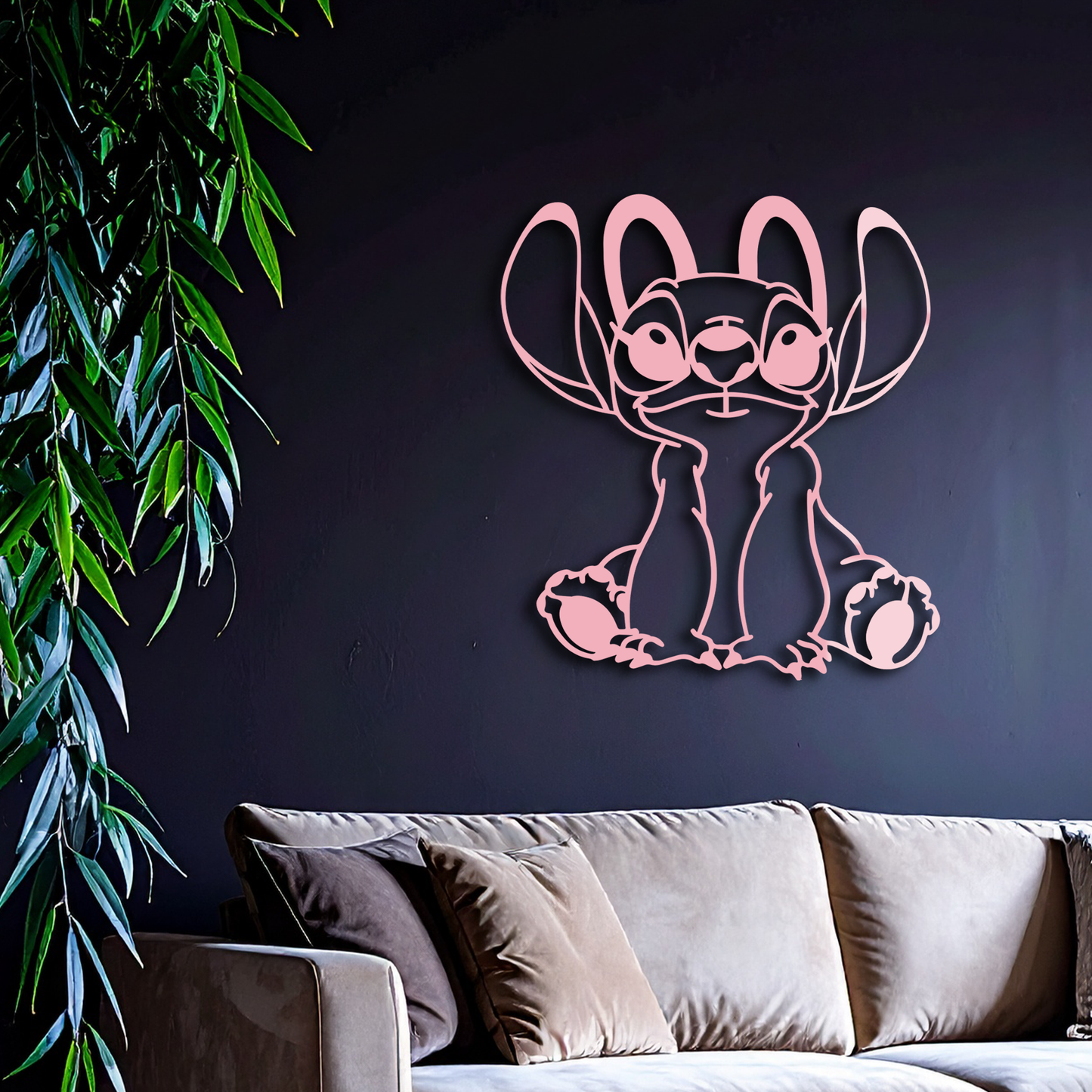 Stitch Silhouette Metal Wall Art – Cute Cartoon Character Design - KAFGP067 - Tampa Home & Garden Store