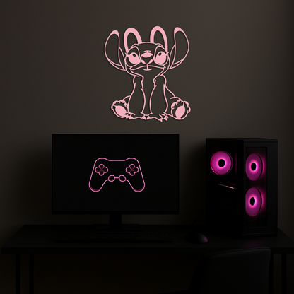 Stitch Silhouette Metal Wall Art – Cute Cartoon Character Design - KAFGP067 - Tampa Home & Garden Store