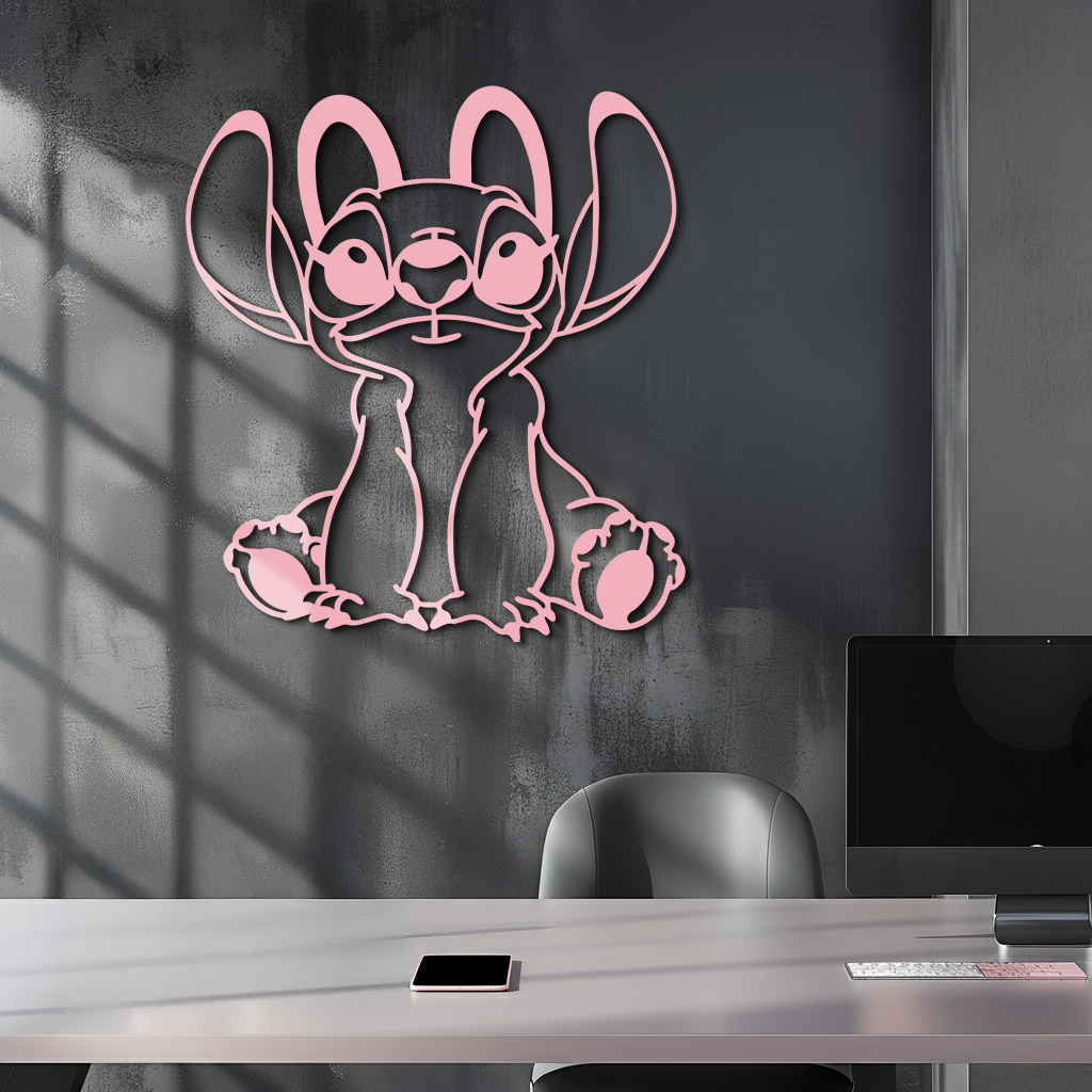 Stitch Silhouette Metal Wall Art – Cute Cartoon Character Design - KAFGP067 - Tampa Home & Garden Store