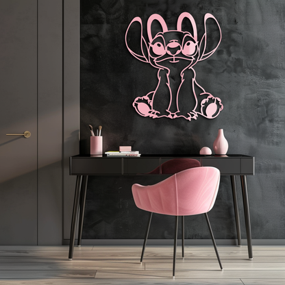 Stitch Silhouette Metal Wall Art – Cute Cartoon Character Design - KAFGP067 - Tampa Home & Garden Store