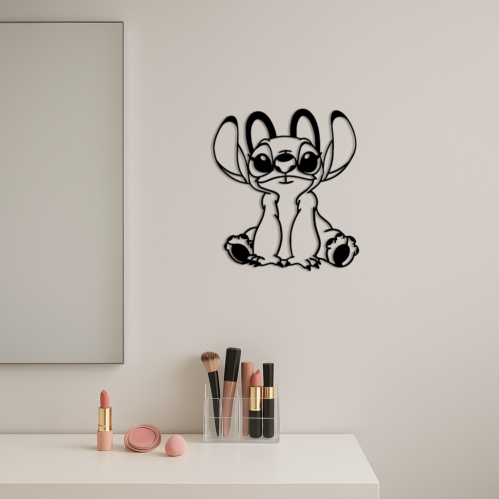 Stitch Silhouette Metal Wall Art – Cute Cartoon Character Design - KAFGP067 - Tampa Home & Garden Store
