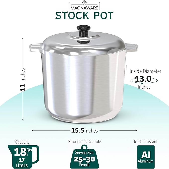 Stock Pot with Lid 14 Quarts - Tampa Home & Garden Store