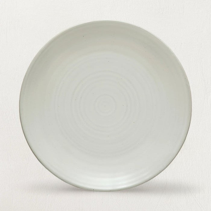 Stoneware Dinner Plate with White Matte Glaze - Tampa Home & Garden Store