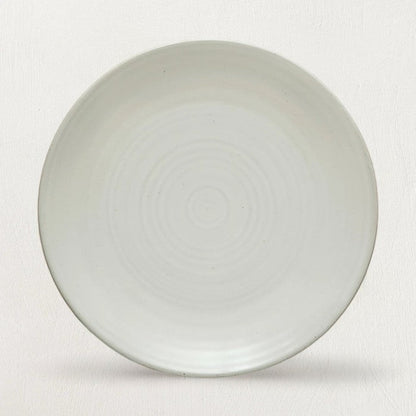 Stoneware Dinner Plate with White Matte Glaze - Tampa Home & Garden Store