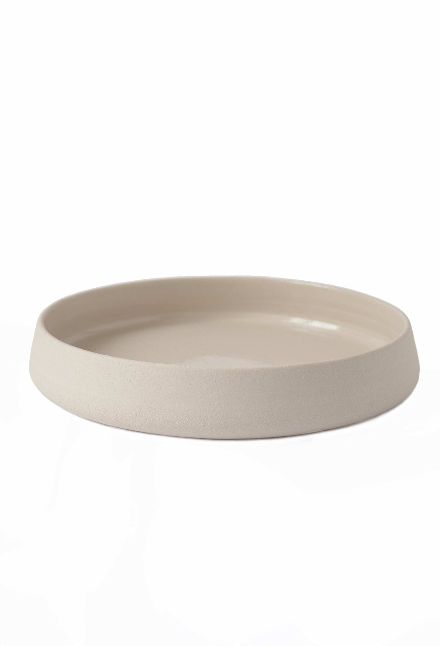 Handmade Stoneware Dinner Plates with High Sides