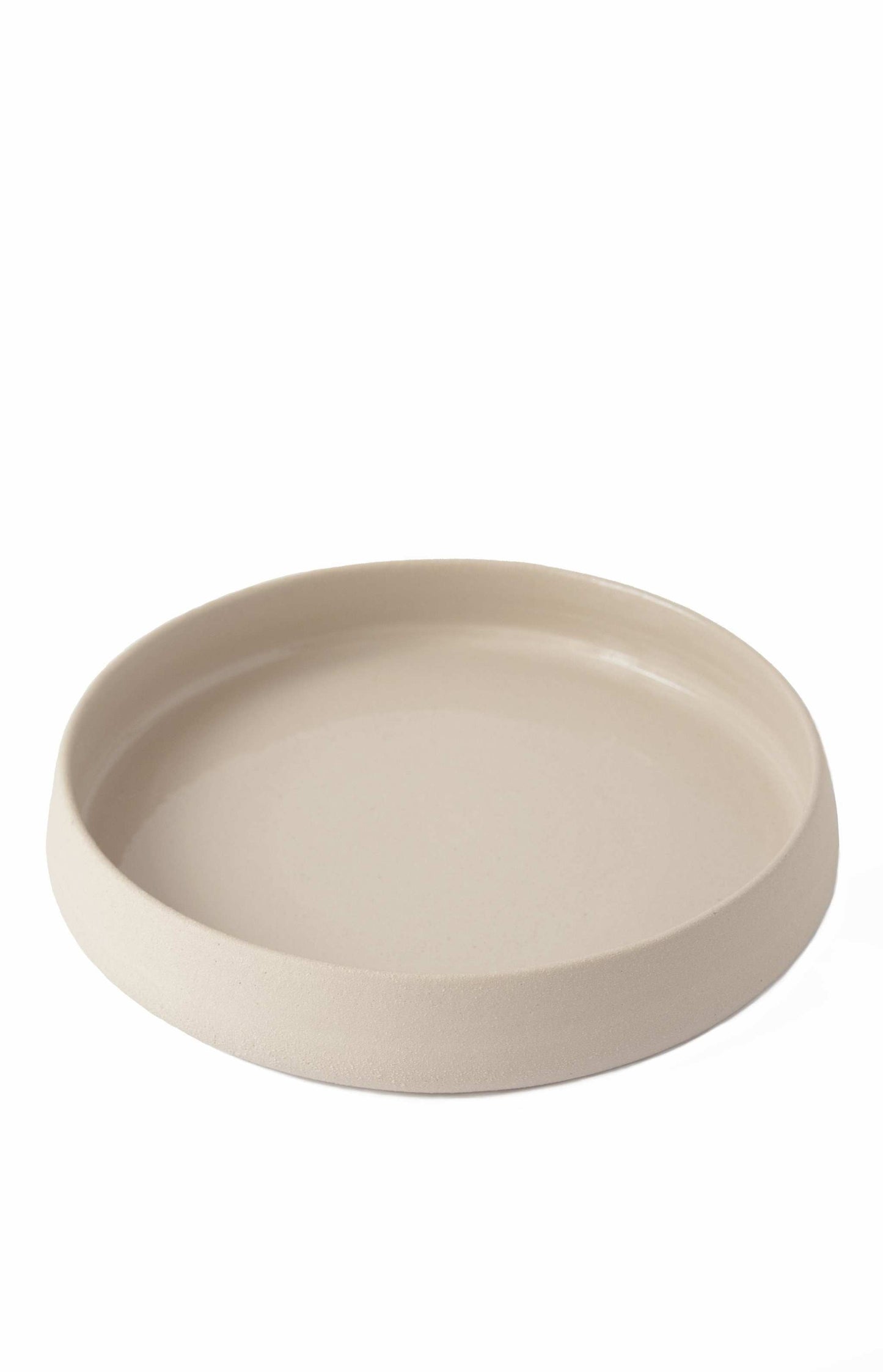 Handmade Stoneware Dinner Plates with High Sides