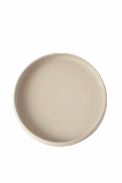 Handmade Stoneware Dinner Plates with High Sides