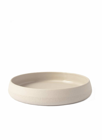 Handmade Stoneware Dinner Plates with High Sides
