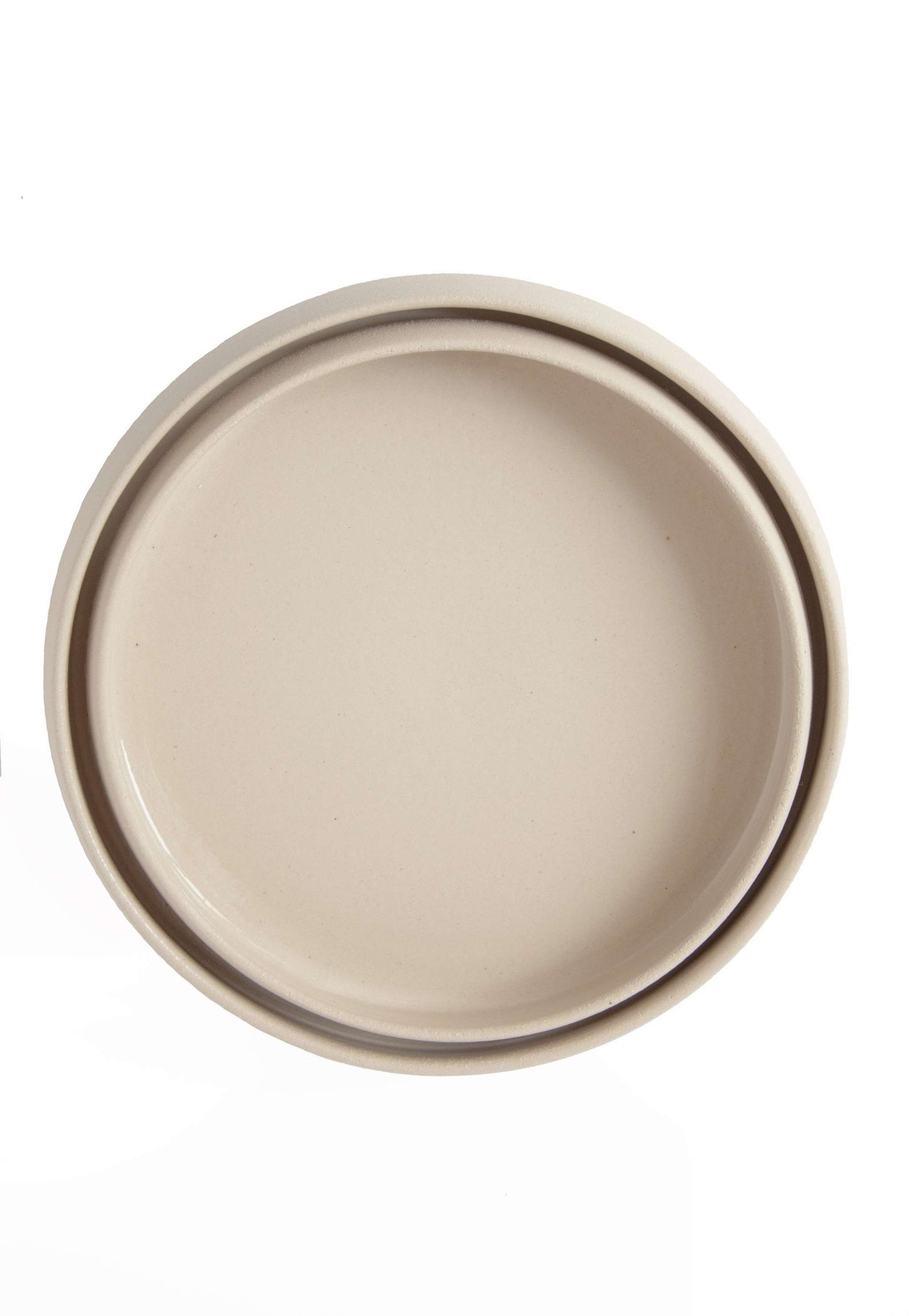 Handmade Stoneware Dinner Plates with High Sides