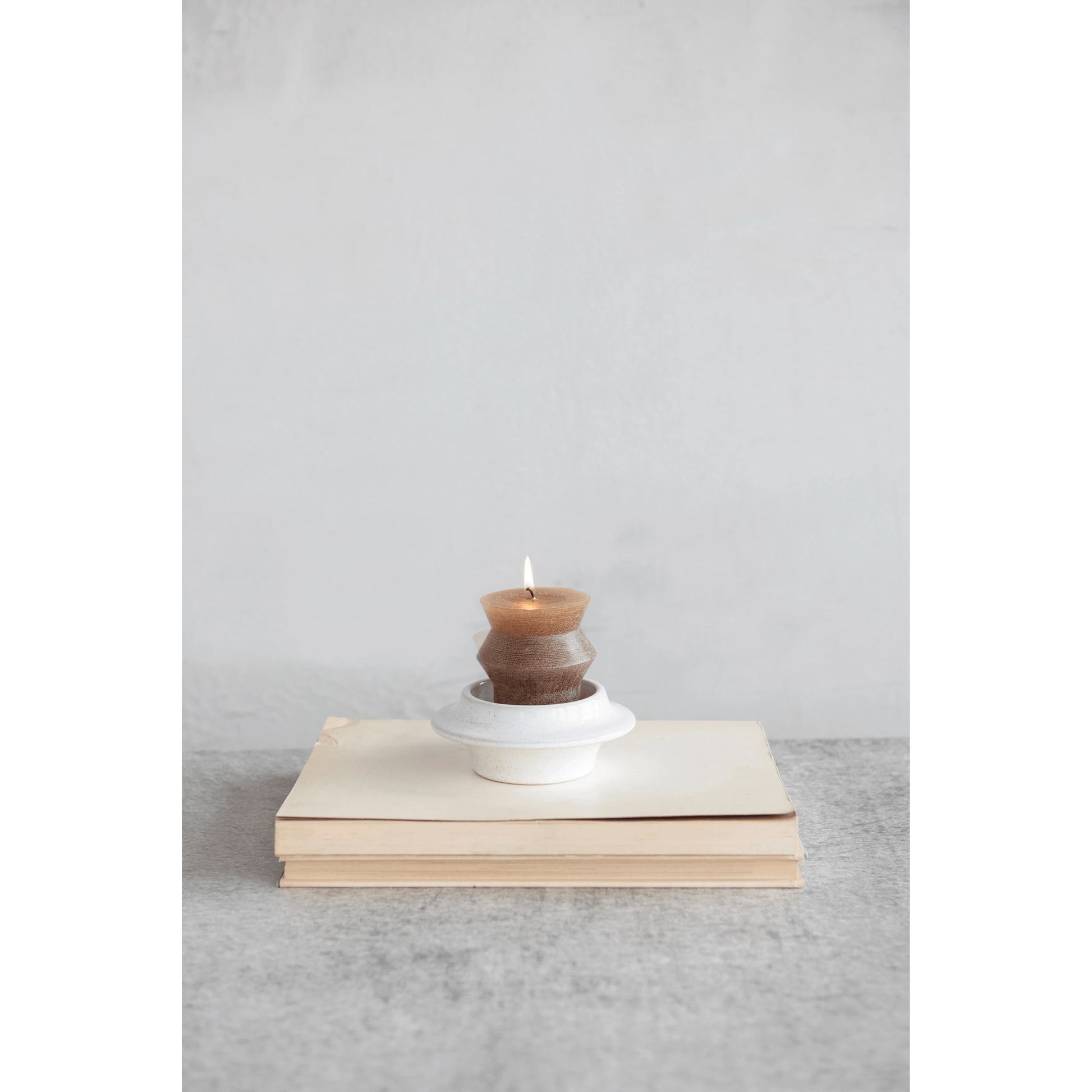 Stoneware Tea Light / Pillar Candle Holder - Tampa Home & Garden Store
