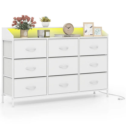 Storage Organizer With LED Lights and 9 Drawers