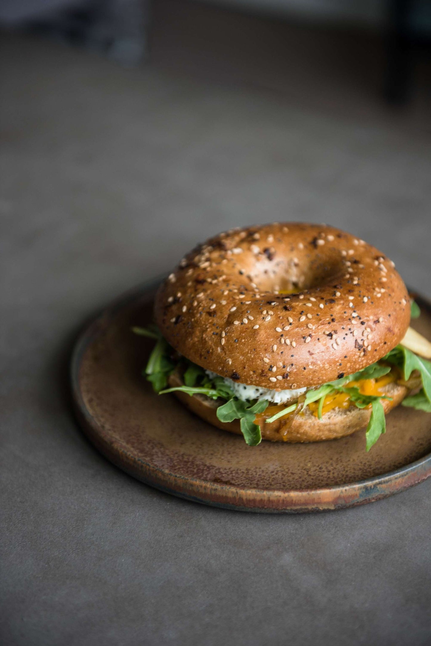 Hand Dipped Rust Stoneware Dinner Plates