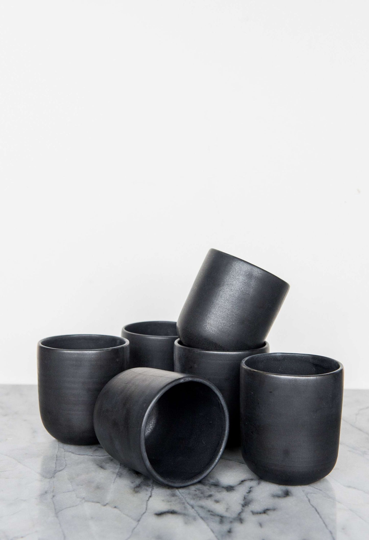 Handmade Black Stoneware Cup For Coffee And Tea