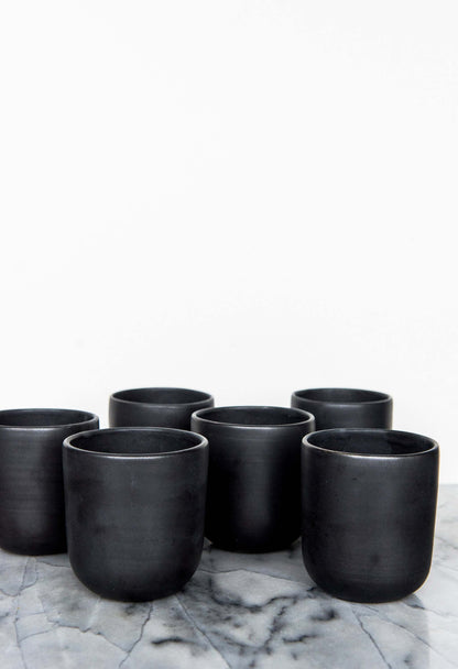 Handmade Black Stoneware Cup For Coffee And Tea