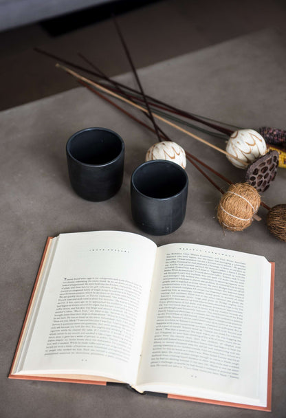 Handmade Black Stoneware Cup For Coffee And Tea