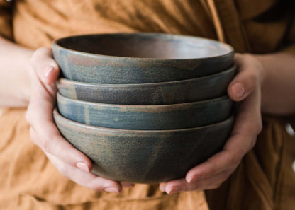 Rust Stoneware Soup Bowl And A Reactive Glaze
