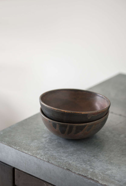 Rust Stoneware Soup Bowl And A Reactive Glaze