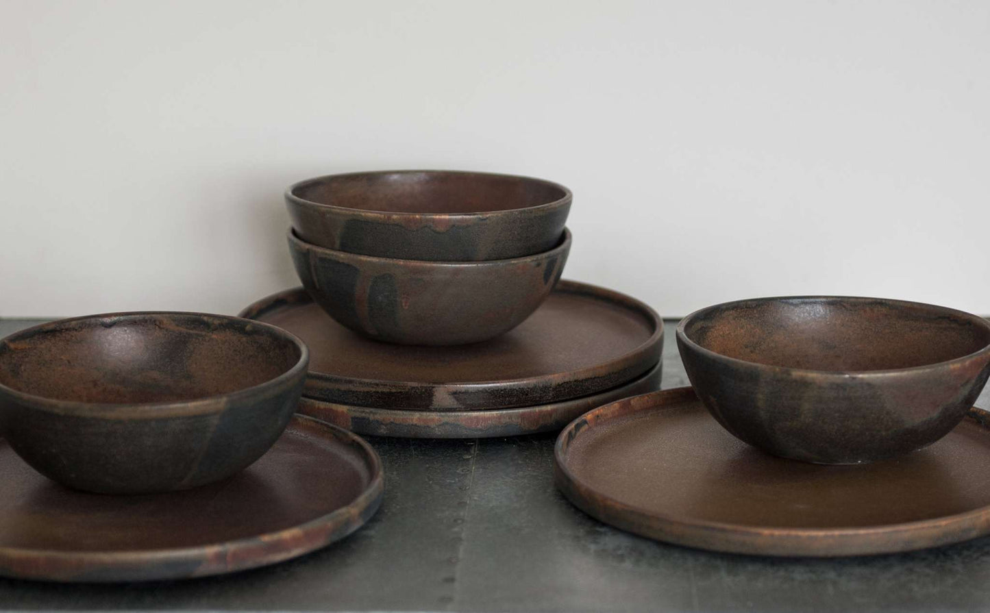 Rust Stoneware Soup Bowl And A Reactive Glaze