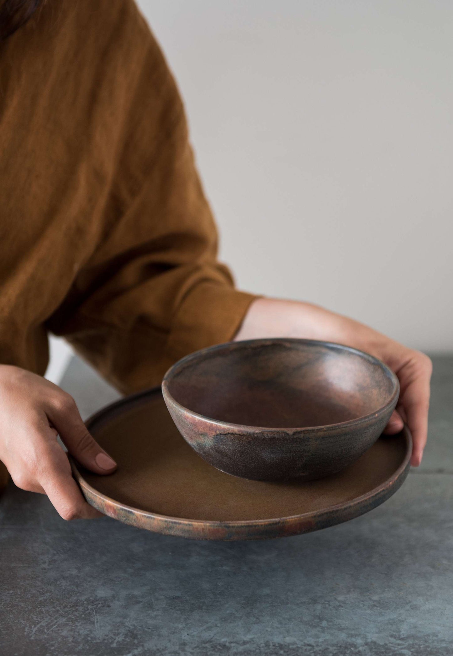 Rust Stoneware Soup Bowl And A Reactive Glaze
