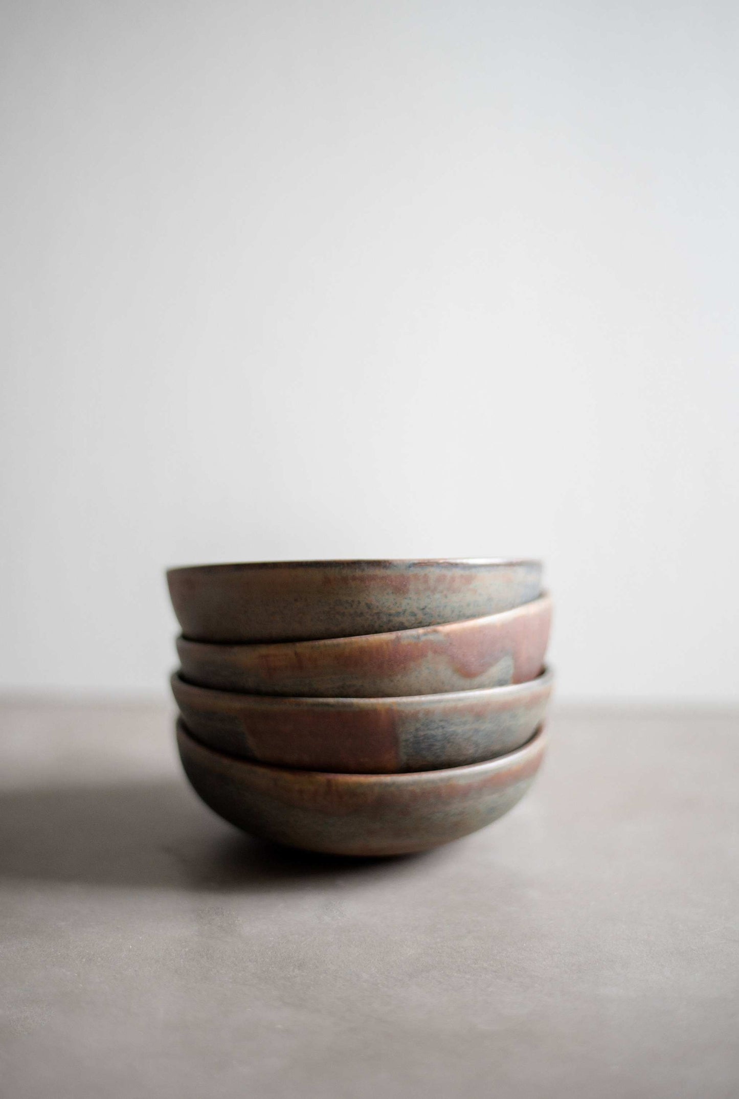 Rust Stoneware Mini Bowl with a Reactive Glaze