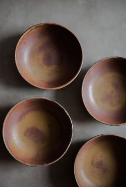 Rust Stoneware Mini Bowl with a Reactive Glaze