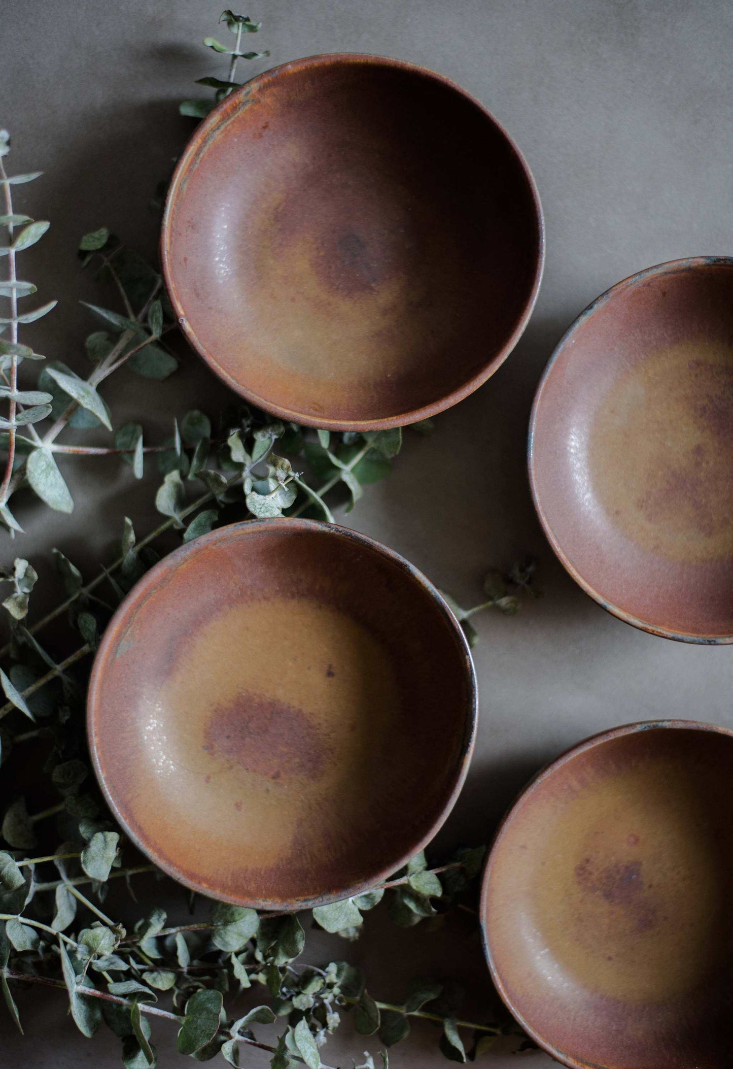 Rust Stoneware Mini Bowl with a Reactive Glaze