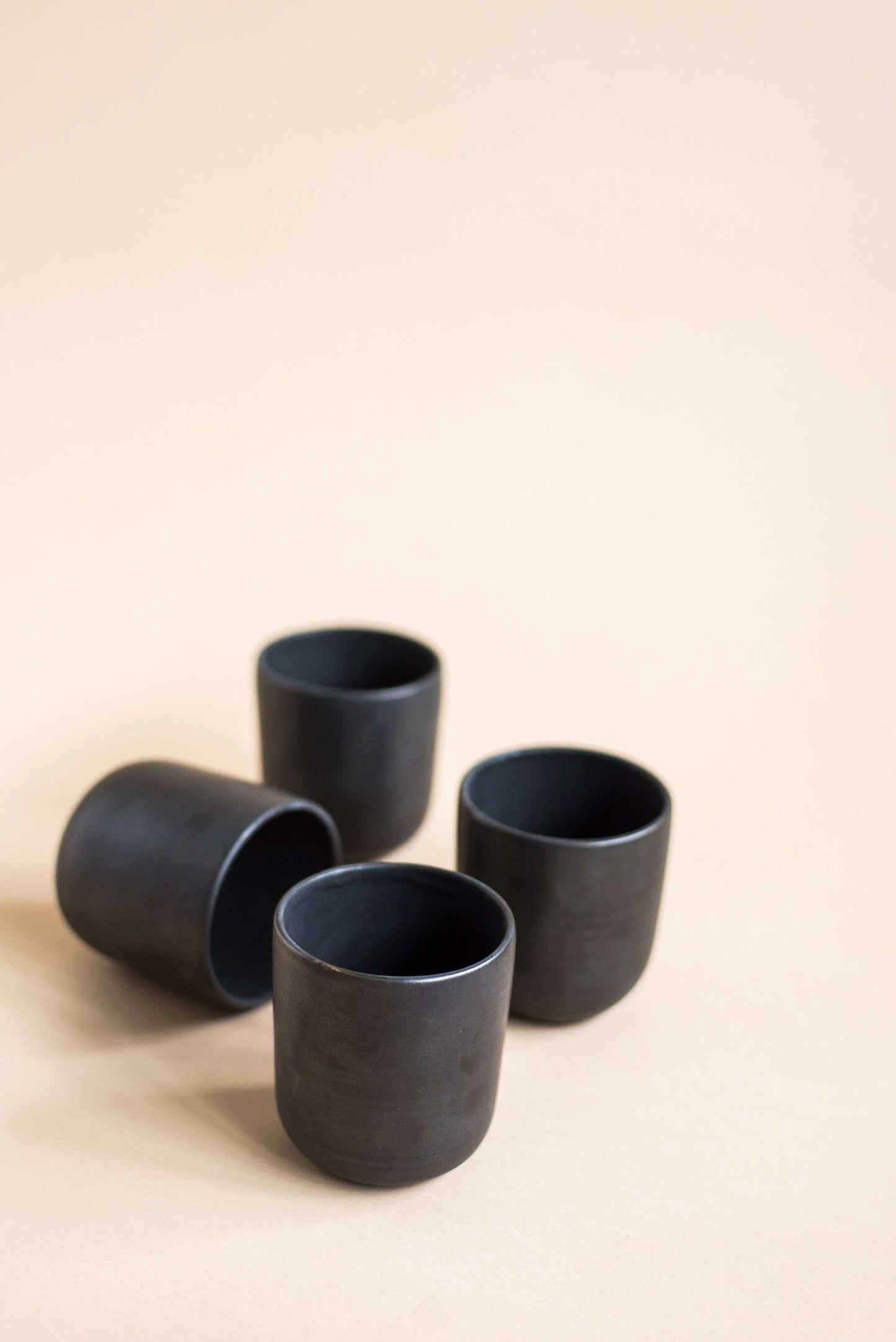 Handmade Black Stoneware Cup For Coffee And Tea