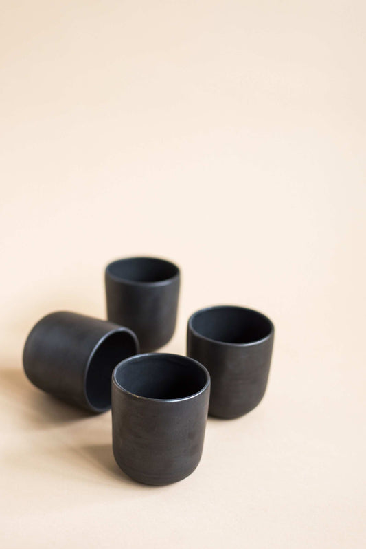 Handmade Black Stoneware Cup For Coffee And Tea