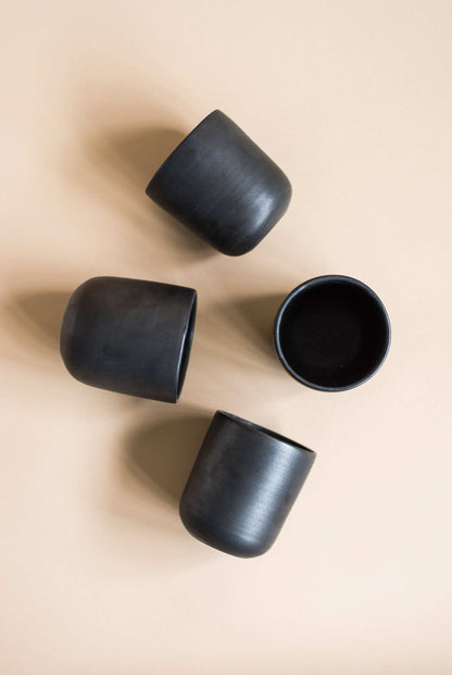 Handmade Black Stoneware Cup For Coffee And Tea