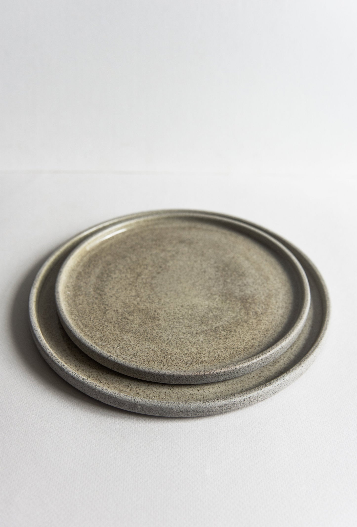 Textured Concrete Style Stoneware Dinner Plates
