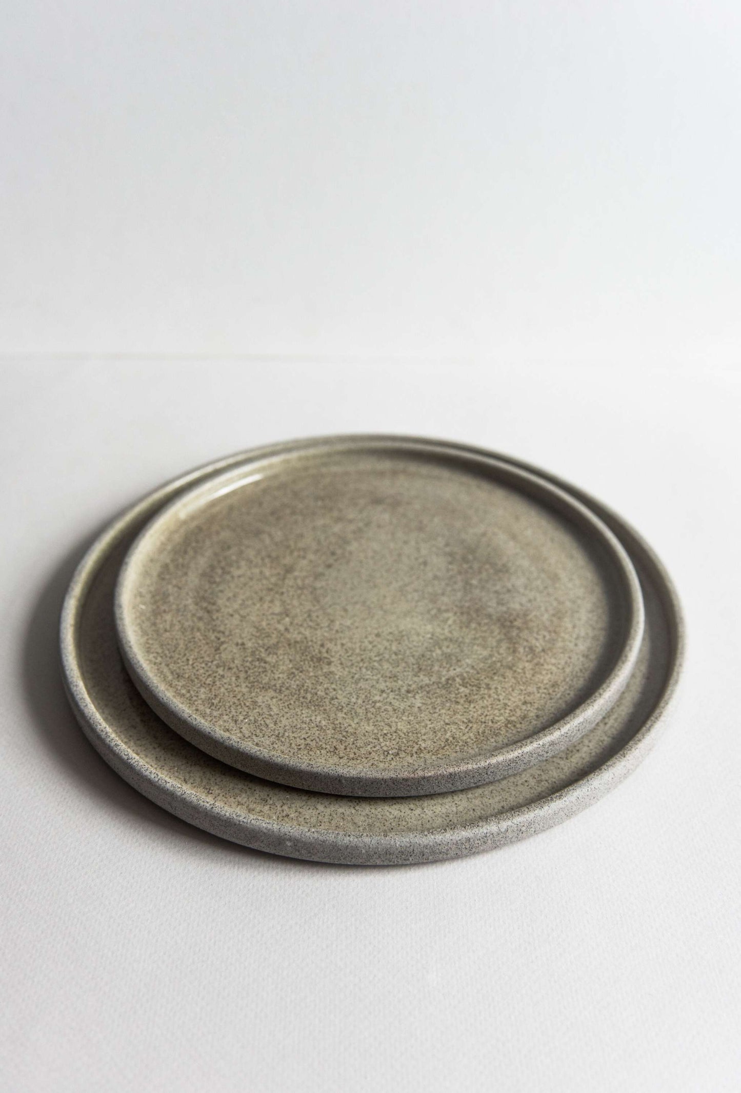 Textured Concrete Style Stoneware Dinner Plates